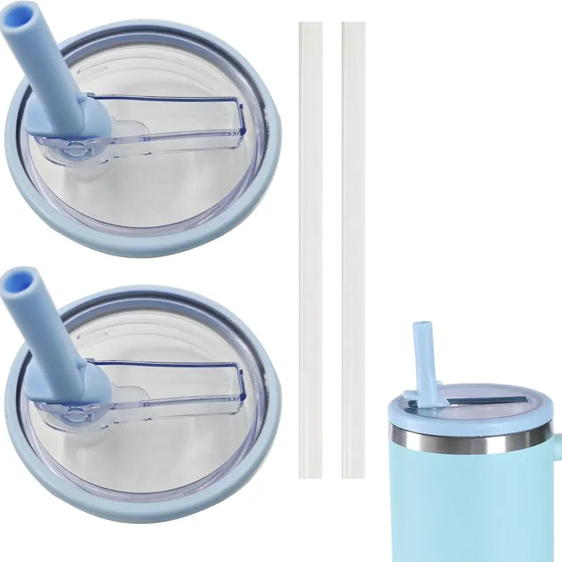 2 PCS 40oz Replaceble Tumbler Flip Straw Lid Replacement Fit for HydroJug Traveler