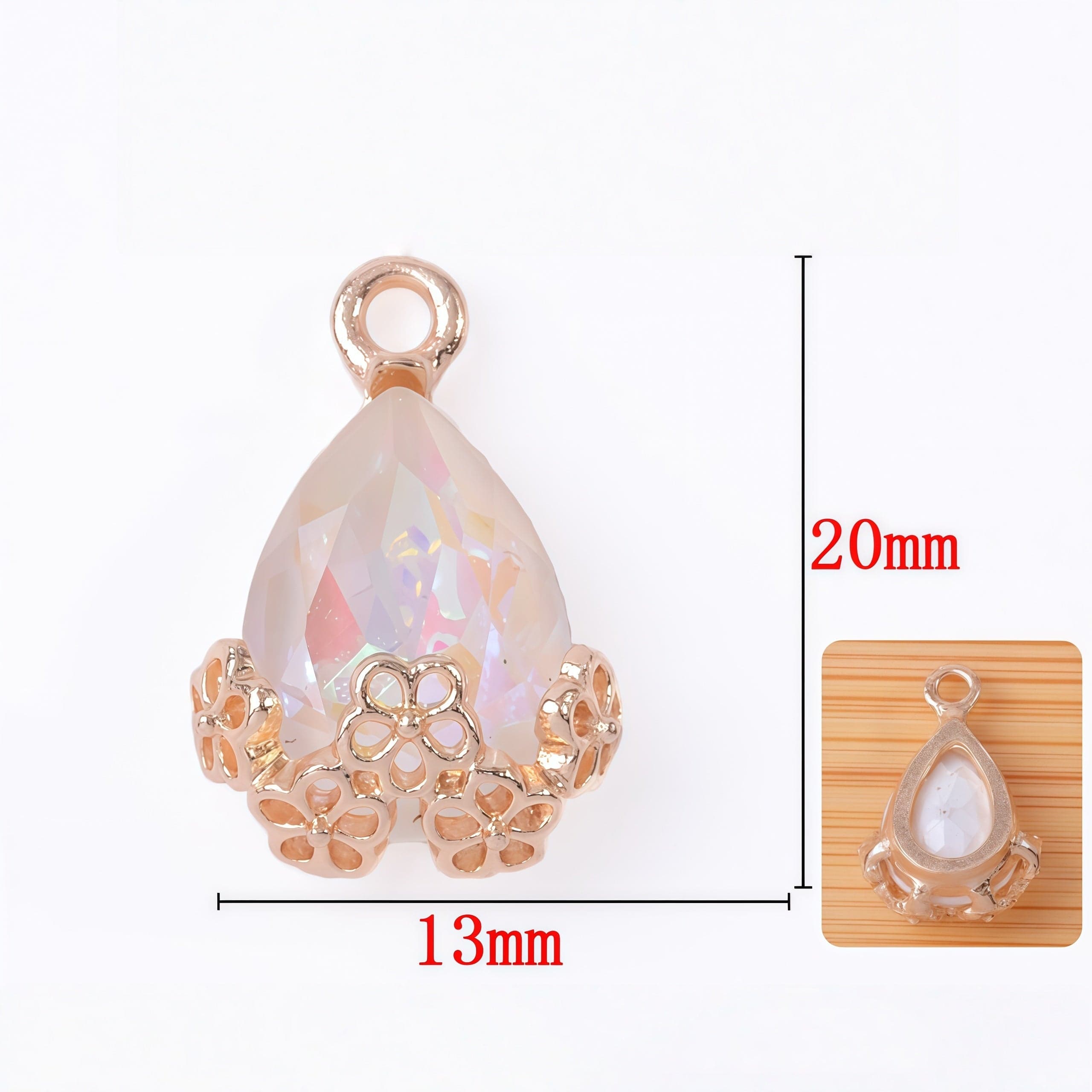 10pcs Diamond Droplets-Silver Base2