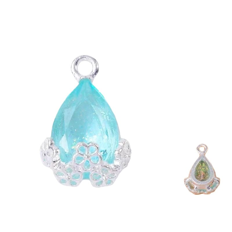 10pcs Diamond Droplets-Silver Base2