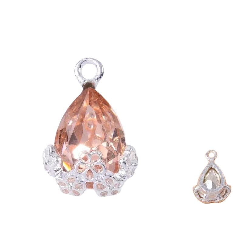 10pcs Diamond Droplets-Silver Base2