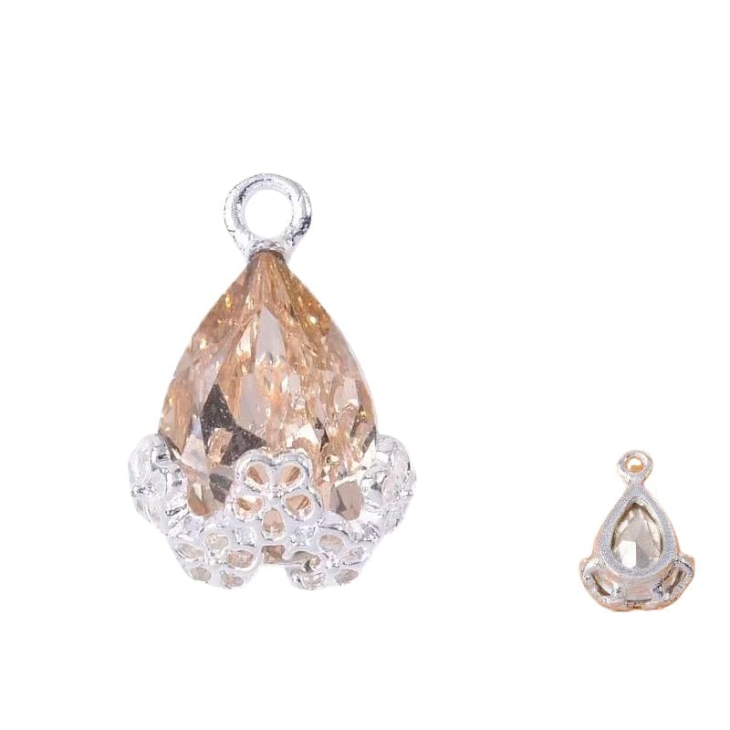 10pcs Diamond Droplets-Silver Base2