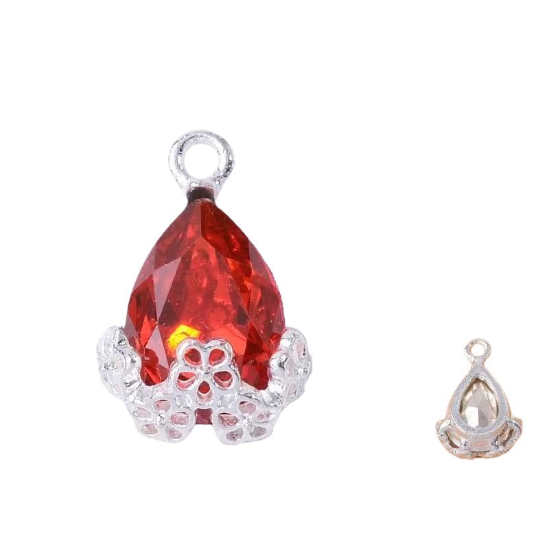 10pcs Diamond Droplets-Silver Base2