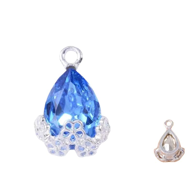 10pcs Diamond Droplets-Silver Base2