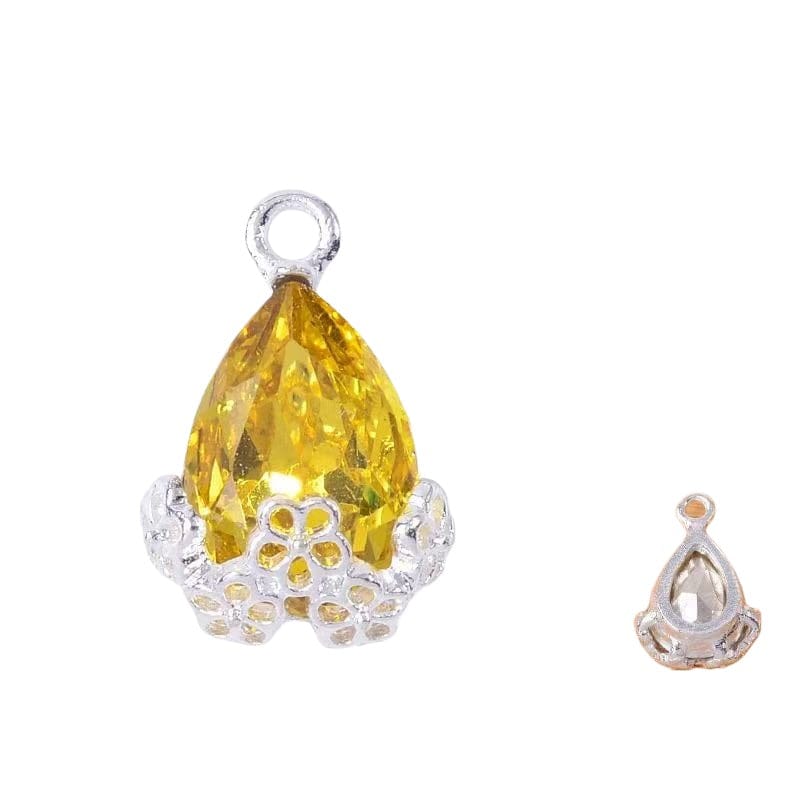 10pcs Diamond Droplets-Silver Base2