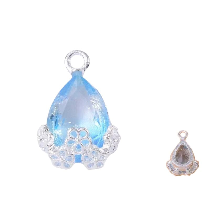 10pcs Diamond Droplets-Silver Base2