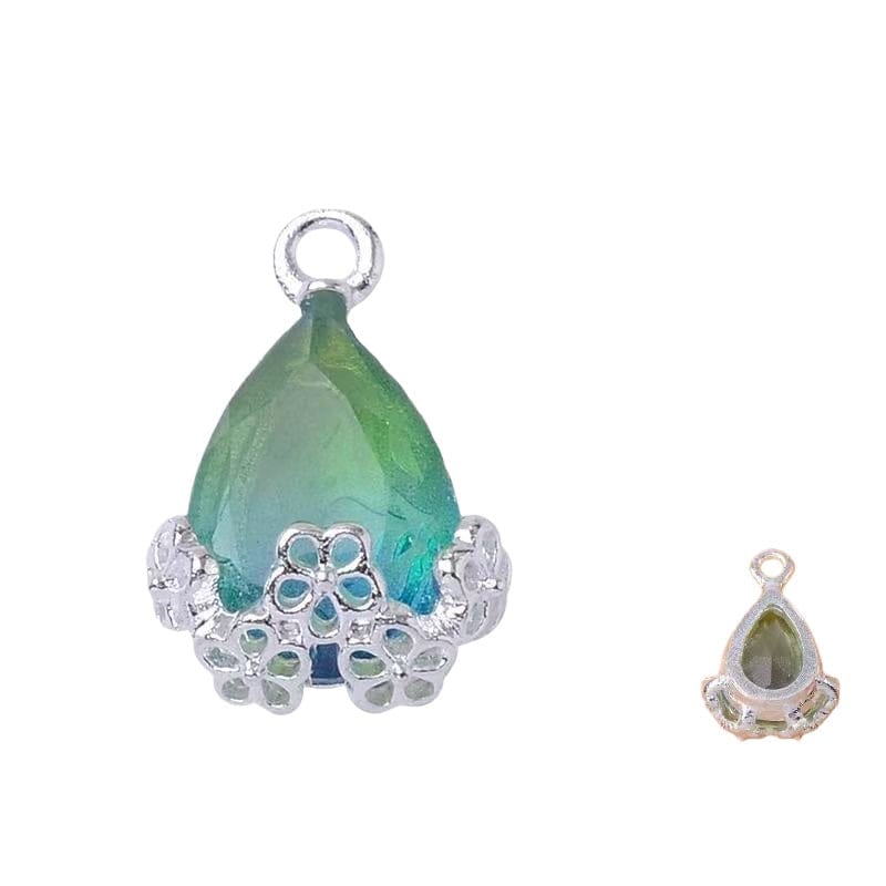 10pcs Diamond Droplets-Silver Base2