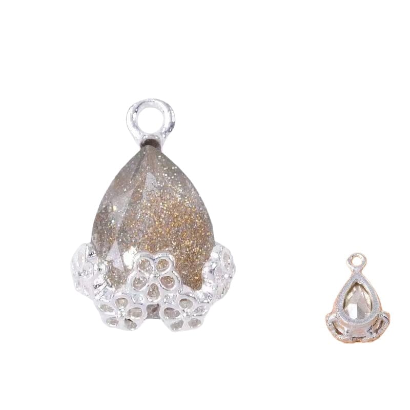 10pcs Diamond Droplets-Silver Base2