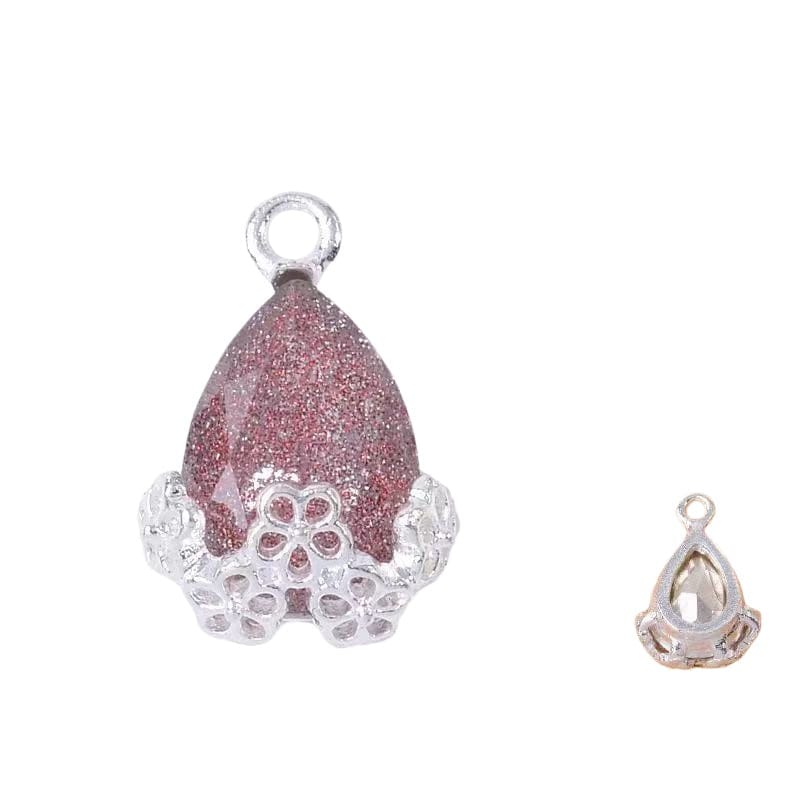 10pcs Diamond Droplets-Silver Base2