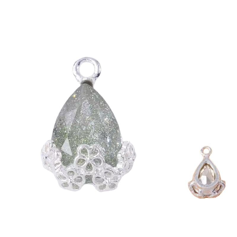 10pcs Diamond Droplets-Silver Base2