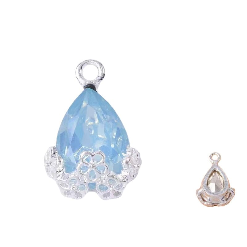 10pcs Diamond Droplets-Silver Base2