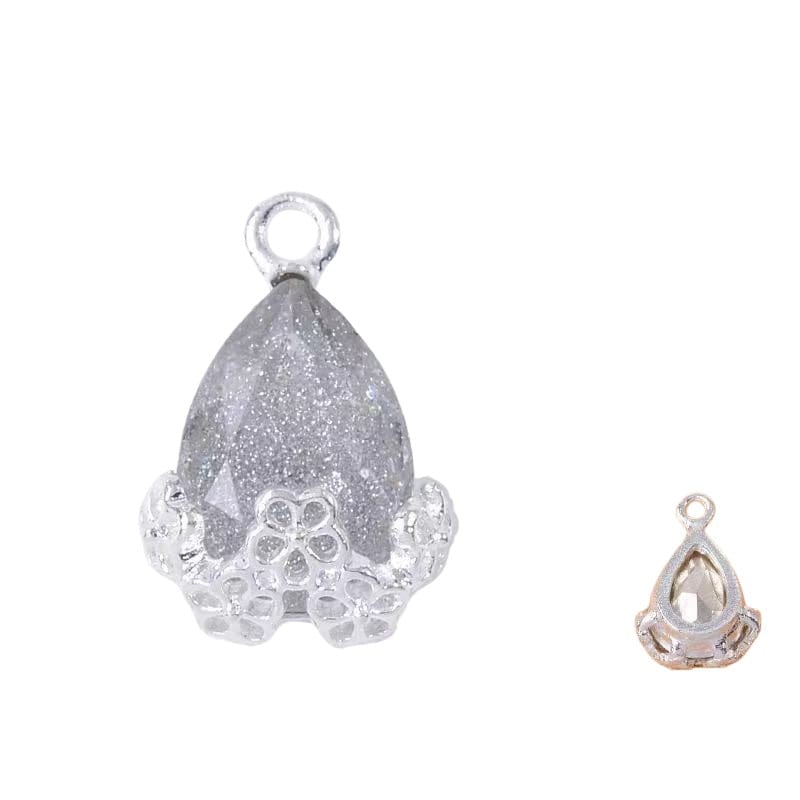 10pcs Diamond Droplets-Silver Base2