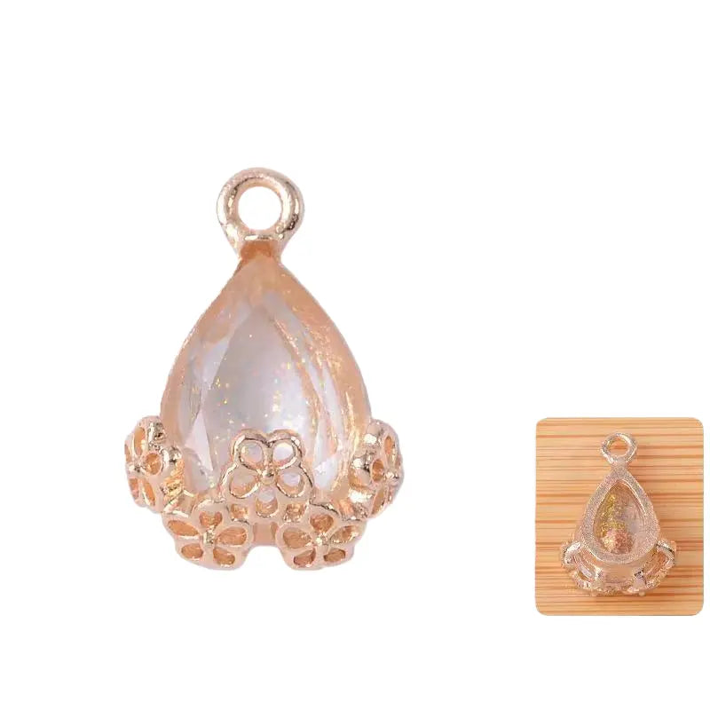 20pcs Diamond Droplets-Golden Base