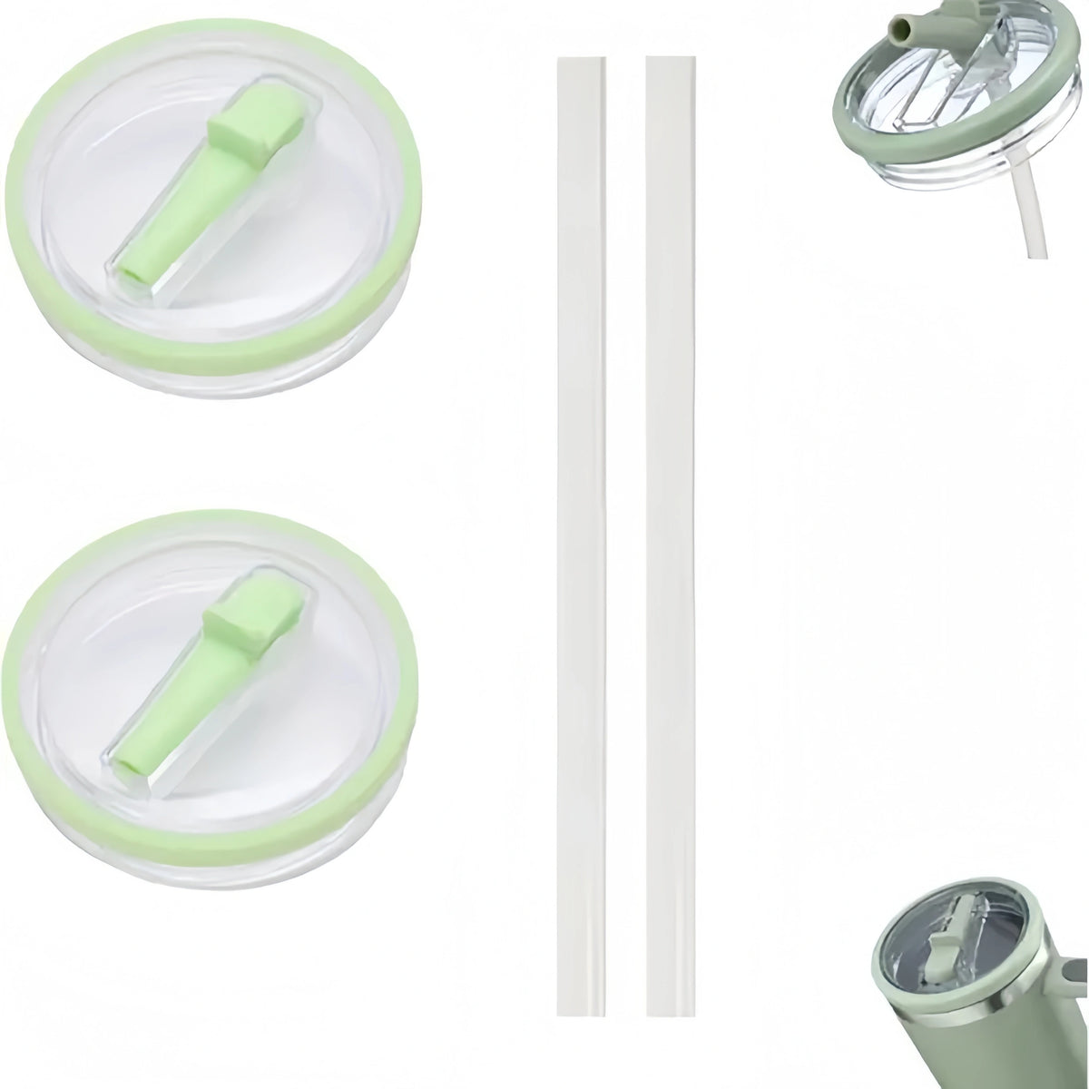 2 PCS 40oz Replaceble Tumbler Flip Straw Lid Replacement Fit for HydroJug Traveler