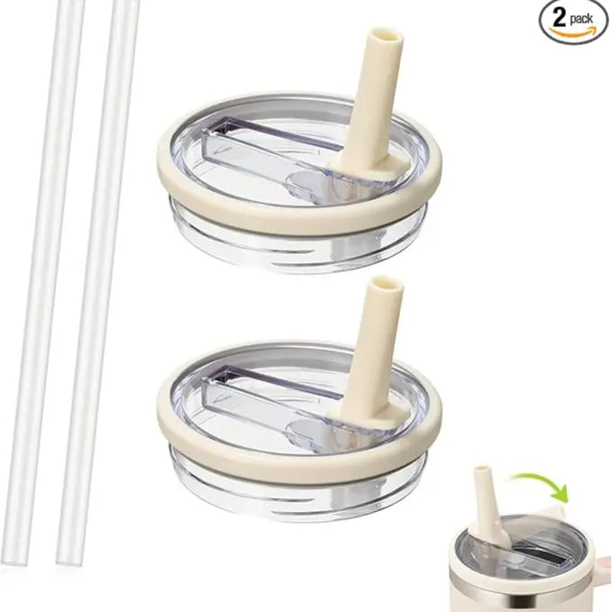 2 PCS 40oz Replaceble Tumbler Flip Straw Lid Replacement Fit for HydroJug Traveler