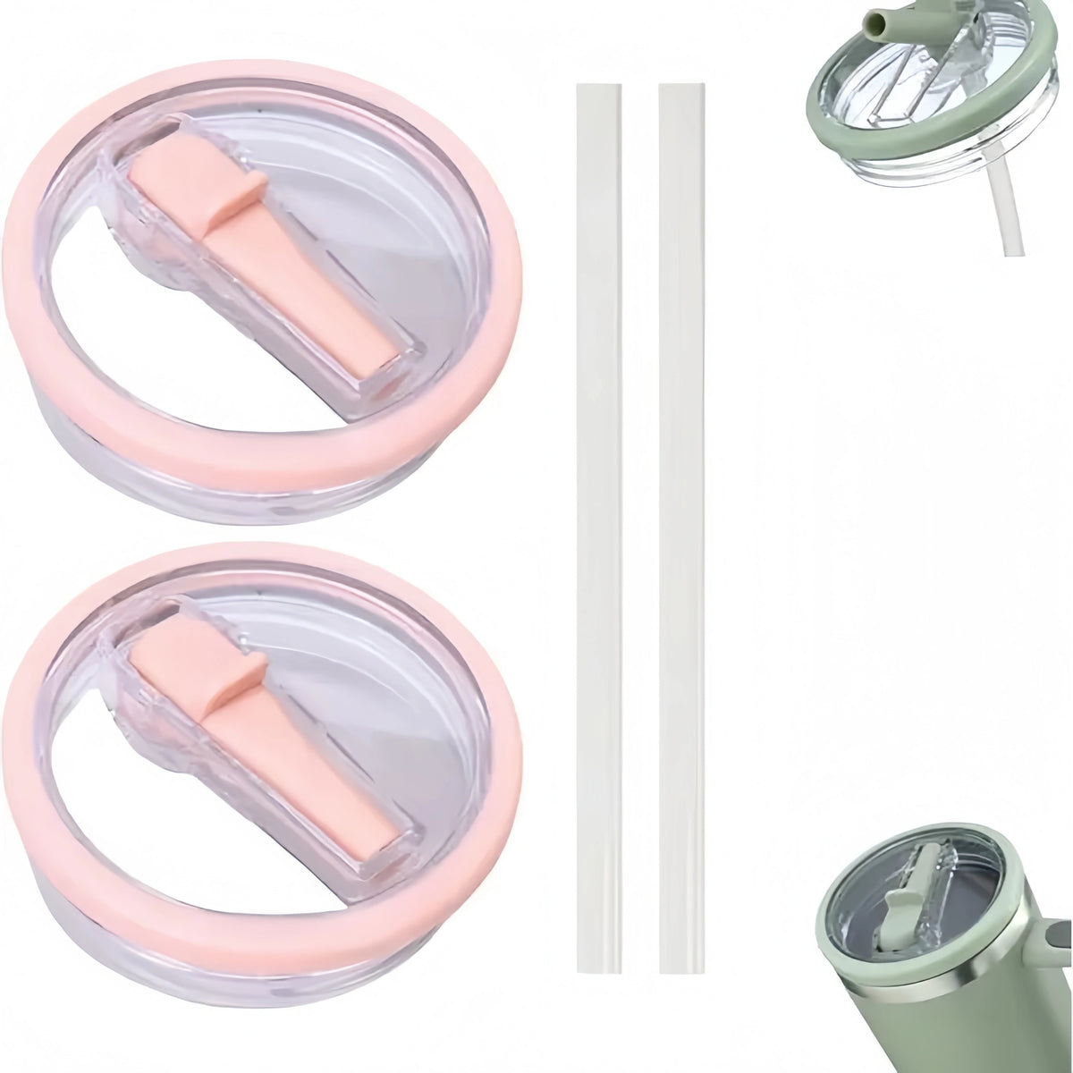 2 PCS 40oz Replaceble Tumbler Flip Straw Lid Replacement Fit for HydroJug Traveler