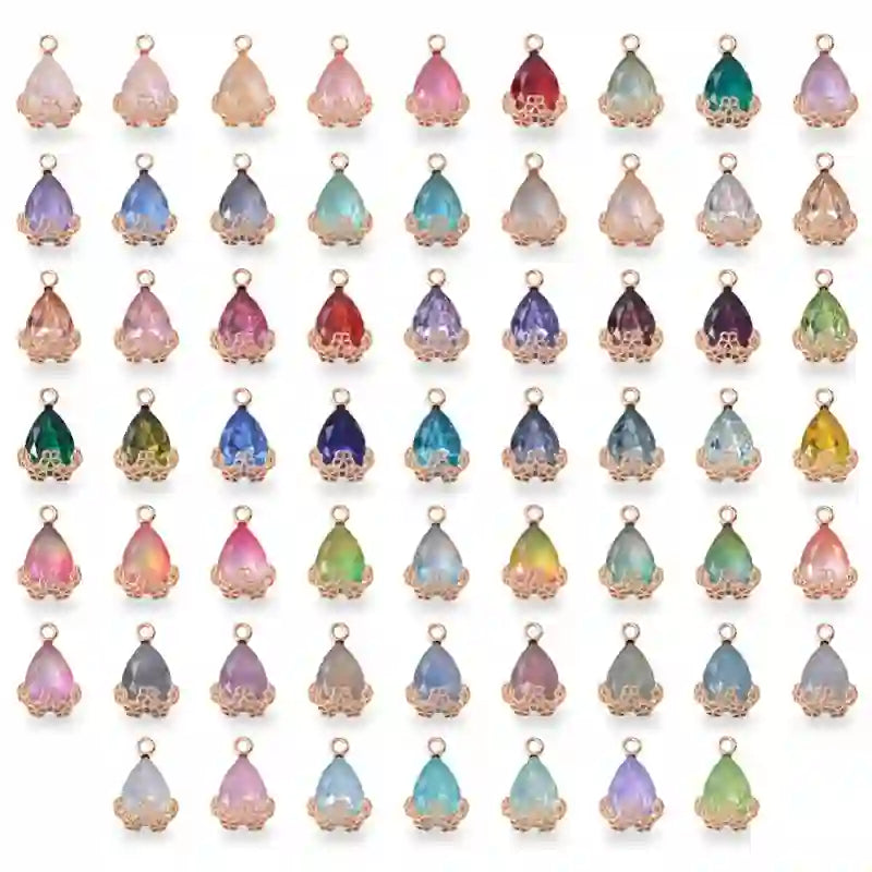 10pcs Diamond Droplets-Silver Base2