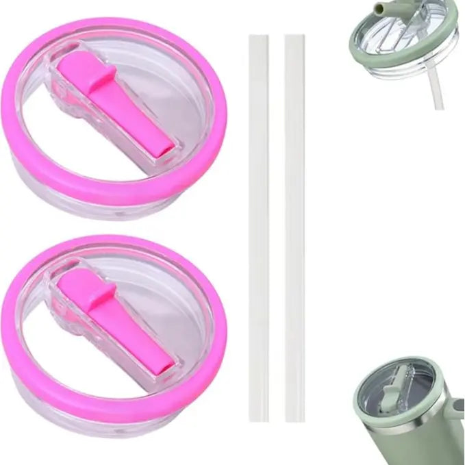 2 PCS 40oz Replaceble Tumbler Flip Straw Lid Replacement Fit for HydroJug Traveler